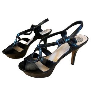 Vince Camuto Women's Black Strappy Stiletto Heel. Size 8.5M